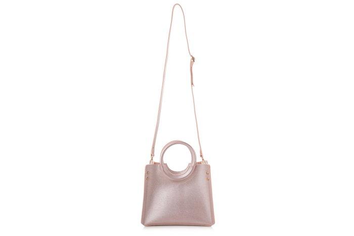 Lucky Bees 1229 Bolsa de cuerpo en polvo de cuero de polivinilo para mujer
